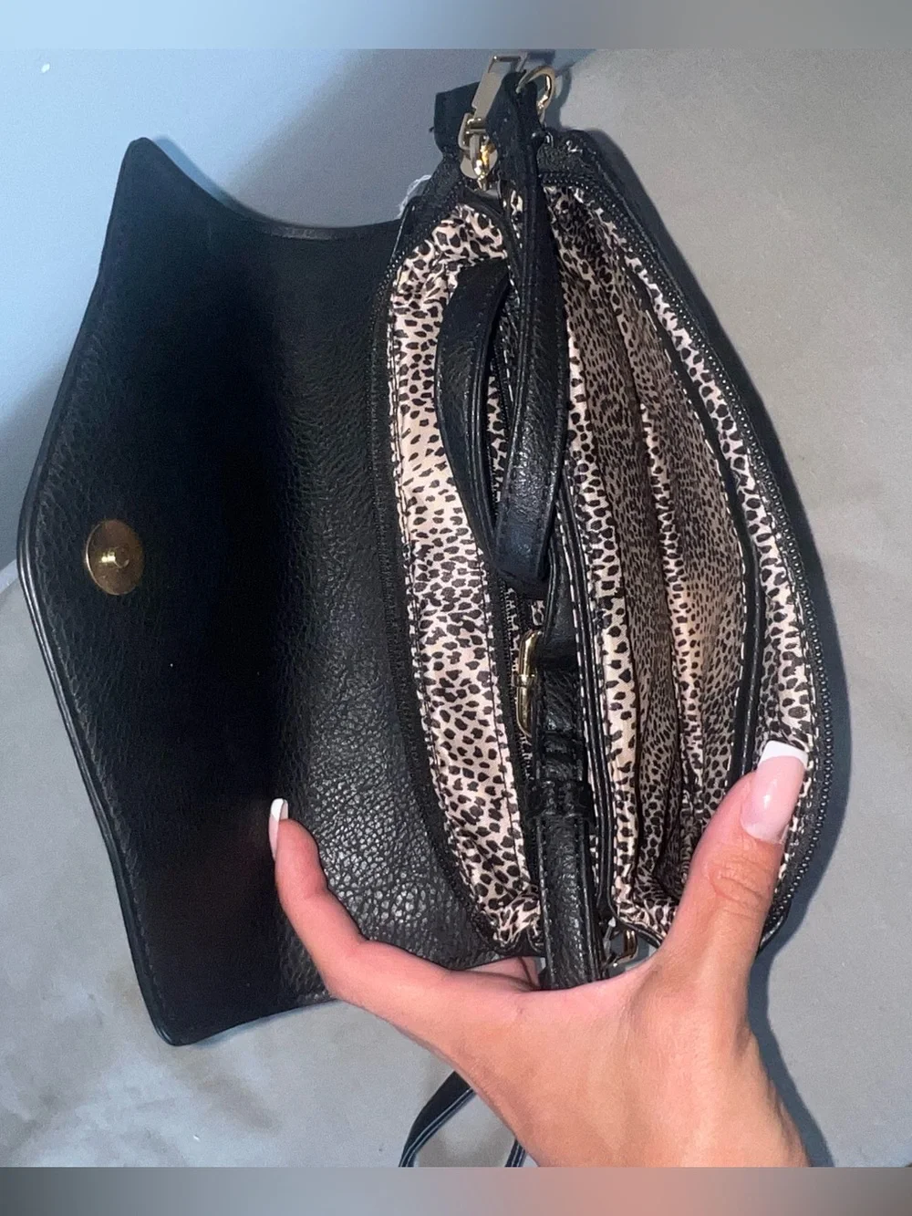 Black Quilted Wristlet Clutch - Women's Bag